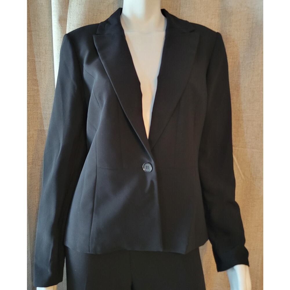Pendleton Pant Suit Solid Black 1 Button Blazer A… - image 2